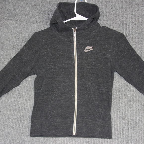 Nike Full Zip Hoodie Womens Large Gray Sweatshirt Athletic Jacket Lightweight - Picture 1 of 6